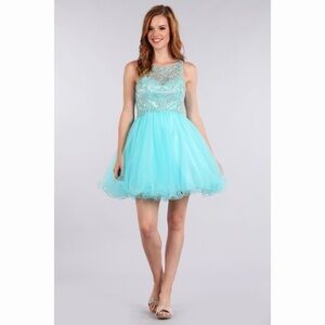 ICE Blue Rhinestone Party Dress 1565
